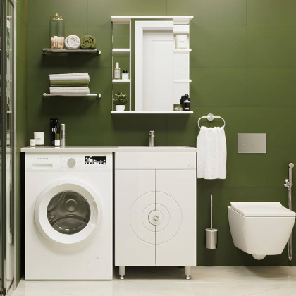 Шкаф-зеркало Onika Глория 55 белый, универсальный Шкаф-зеркало Onika Глория 55 белый, универсальный