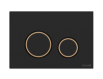 Кнопка TWINS пластик черный матовый с рамкой