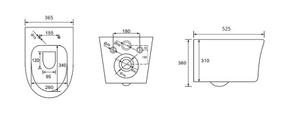 Подвесной унитаз Акватек Ника AQ2009-00 Подвесной унитаз Акватек Ника AQ2009-00