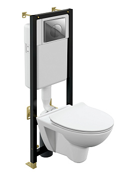 Комплект PARVA CO DPL EO slim + BLACK + LEON хром глянцевый