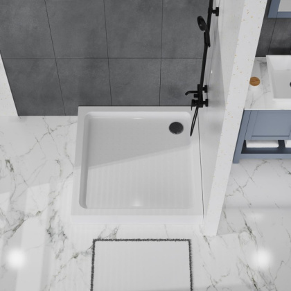 TRAY-BB-A-100-15-W Акриловый поддон Размер, мм:1000x1000x150  TRAY-BB-A-100-15-W Акриловый поддон Размер, мм:1000x1000x150
