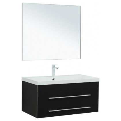 Мебель для ванной Aquanet Верона 90 черный матовый Мебель для ванной Aquanet Верона 90 черный матовый