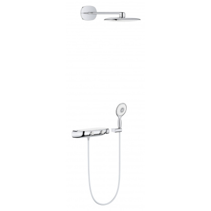 Душевая система GROHE Rainshower SmartControl 360 MONO с термостатическим смесителем, 2 режима верхнего душа, (без встраиваемой части), белая луна (26446LS0) Душевая система GROHE Rainshower SmartControl 360 MONO с термостатическим смесителем, 2 режима верхнего душа, (без встраиваемой части), белая луна (26446LS0)