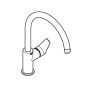 Смеситель Grohe BauEdge 31367001 для кухонной мойки, хром