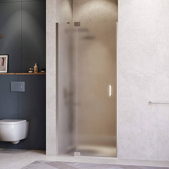 Душевая дверь 100*200 RGW HO-014 Хром/Матовое/8 мм (EasyClean)