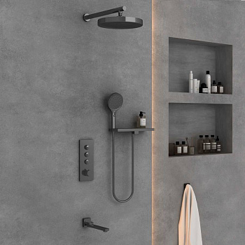 Душевой комплект VSFW-433TI2RGM встраиваемый, вороненая сталь Душевой комплект VSFW-433TI2RGM встраиваемый, вороненая сталь