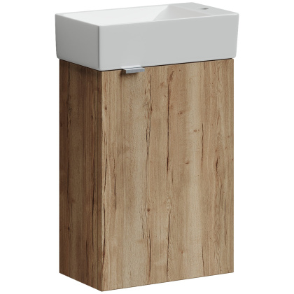 Тумба подвесная SANCOS Mini 355х205х500, с распашной дверцей, внутри 1 полка, дуб галифакс натуральный , арт.MN35EGL