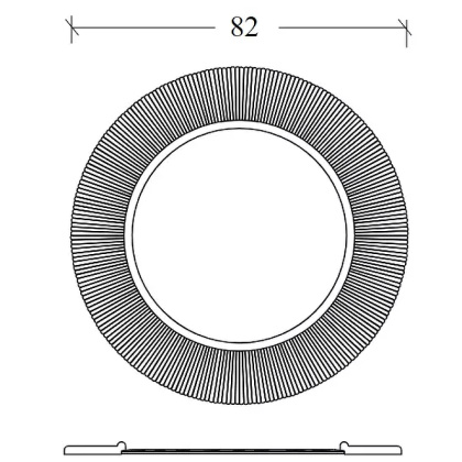 Зеркало SHINE серебро d82 528-SL Boheme