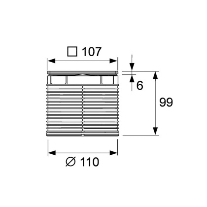 Декоративная решетка TECEdrainpoint S, 100 мм, в стальной рамке, с фиксаторами, с монтажным элементом