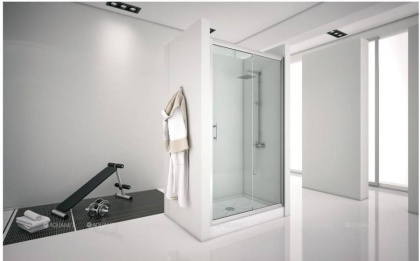 Душевая дверь Aquanet Alfa NAA6121 130, прозрачное стекло