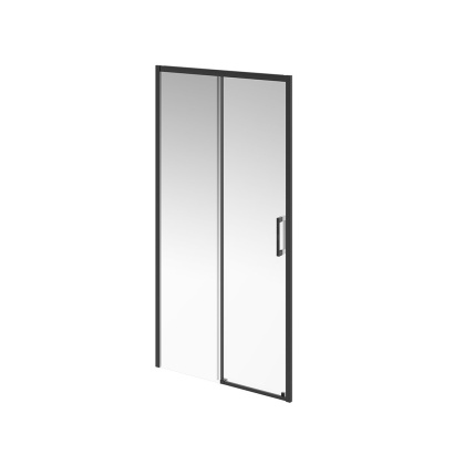 Душевая дверь vetro, раздвижная, 100х195, матовый черный