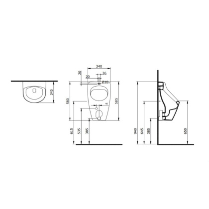 Писсуар подвесной Bocchi Parma матовый черный, 1163-004-0130, шт Писсуар подвесной Bocchi Parma матовый черный, 1163-004-0130, шт