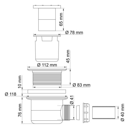 D454 Сифон для поддонов Wasserkraft D454 Сифон для поддонов Wasserkraft