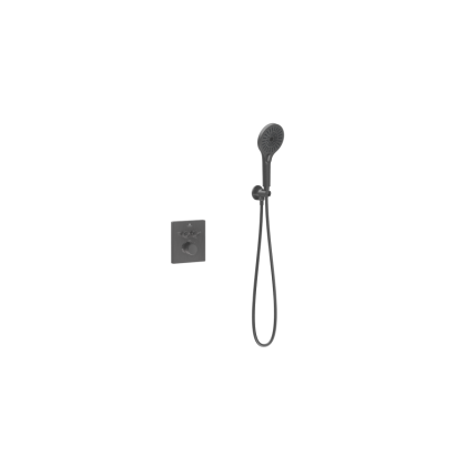 Душевой комплект Inspire VSFW-3I21MT5GM встраиваемый, термостат, двухрежимный, вороненая сталь Душевой комплект Inspire VSFW-3I21MT5GM встраиваемый, термостат, двухрежимный, вороненая сталь