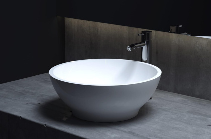 Раковина Salini GLORIA 302 1102202MRF S-Stone покраска по RAL полностью, накладная, матовая Раковина Salini GLORIA 302 1102202MRF S-Stone покраска по RAL полностью, накладная, матовая