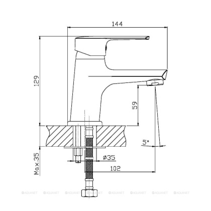 Смеситель для раковины Orange Sofi M43-021cr