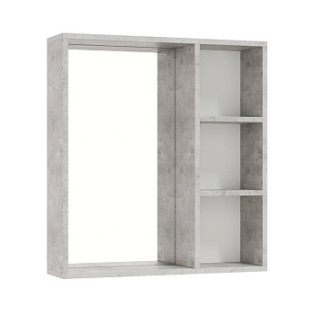 Шкаф-зеркало Onika Девис 65 бетон чикаго, универсальный Шкаф-зеркало Onika Девис 65 бетон чикаго, универсальный