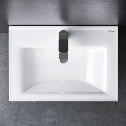 M85AWCC0652WG X-Joy, Раковина мебельная, керамическая, 65 см, встроенная, цвет: Белый, глянец M85AWCC0652WG X-Joy, Раковина мебельная, керамическая, 65 см, встроенная, цвет: Белый, глянец