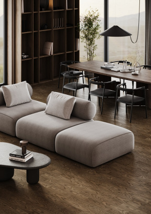 Кварцевый паркет Quartz Parquet Штучный паркет Дуб Брауни, 44-413, 5/0,6 мм