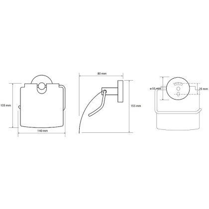 Держатель туалетной бумаги Bemeta Sablo 160112010 с крышкой, Золото матовое