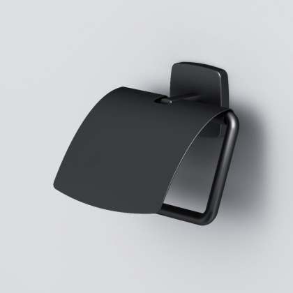 A90341422 Gem, Держатель для туалетной бумаги с крышкой, черный A90341422 Gem, Держатель для туалетной бумаги с крышкой, черный