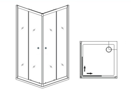 Душевой уголок RGW Dolphin TN-206-J 90x90 28912699-101 профиль Хром стекло рифленое Душевой уголок RGW Dolphin TN-206-J 90x90 28912699-101 профиль Хром стекло рифленое