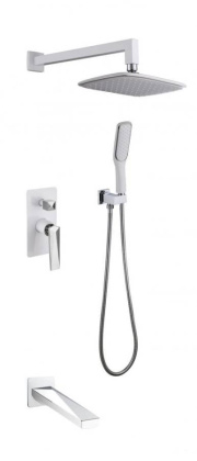 Смеситель встроенный с изливом VENTURO БЕЛЫЙ+ХРОМ Смеситель встроенный с изливом VENTURO БЕЛЫЙ+ХРОМ