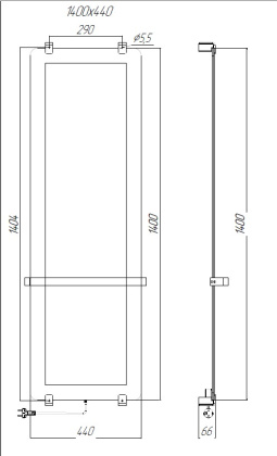 Полотенцесушитель электрический Allen Brau Infinity 140x44 с рейлингом 2.0 и креплением, медь браш Полотенцесушитель электрический Allen Brau Infinity 140x44 с рейлингом 2.0 и креплением, медь браш