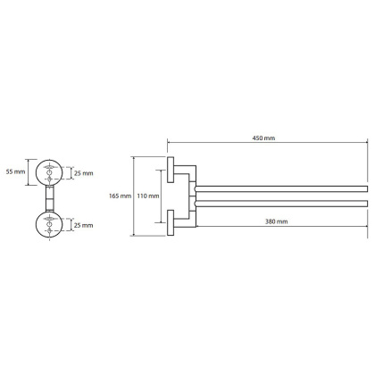 Полотенцедержатель двойной поворотный