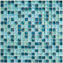 Мозаика стеклянная с камнем Sea Drops (чип 8*15*15) 300*300 (11шт/0.99м2), м2