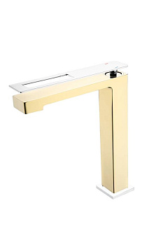 Смеситель Q для умыв. выс. GoldChrome_Комплект
