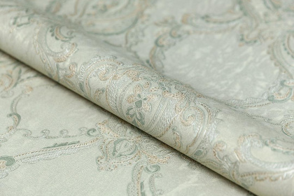 Обои виниловые Ориент мотив, зелёный, KM7705