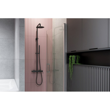 Система для душа наружного монтажа EXCELLENT Rain Pi AREX.1281BL (черный мат) Система для душа наружного монтажа EXCELLENT Rain Pi AREX.1281BL (черный мат)