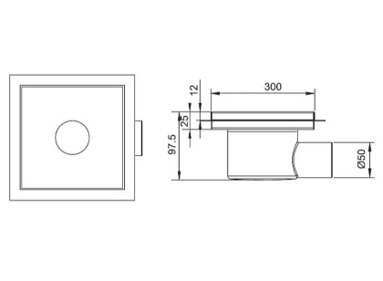 Душевой трап RGW Shower Drain SDR-11 Q 21211130-02 с решеткой под плитку Душевой трап RGW Shower Drain SDR-11 Q 21211130-02 с решеткой под плитку