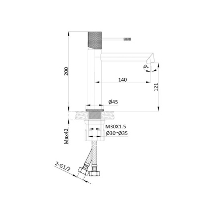Смеситель для раковины Desire VBF-1D1GM однорычажный, вороненая сталь Смеситель для раковины Desire VBF-1D1GM однорычажный, вороненая сталь