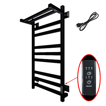 Полотенцесушитель Пэк сп 21 кв П 80х50 черный ВГП Полотенцесушитель Пэк сп 21 кв П 80х50 черный ВГП