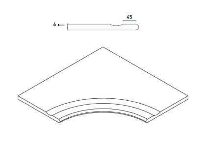 Дезерт Борt.60X60 С Выем.Угл.Закр.30