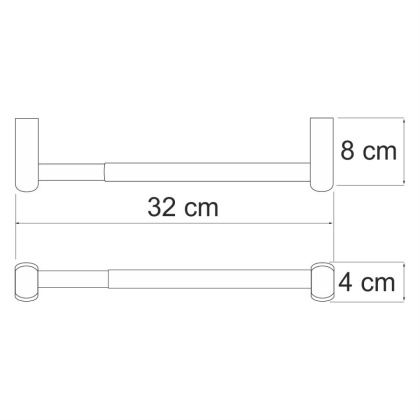 Держатель бумажных полотенец Berkel, 32х4х8 см, хром, K-6891