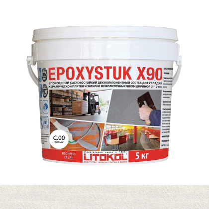 Затирка эпоксидная EPOXYSTUK X90 С.00 Bianco  5кг Затирка эпоксидная EPOXYSTUK X90 С.00 Bianco  5кг