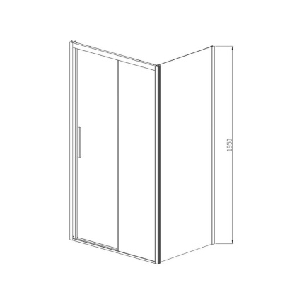 Душевой уголок Soft VSR-3SO9011CLGM, 1100*900, вороненая сталь, стекло прозрачное