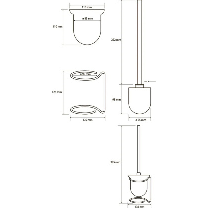 Ёршик напольный (стекло), , щётка белая Ёршик напольный (стекло), , щётка белая