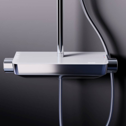 936780000 Scandinavian Pure душевая система с душевым смесителем-полкой, хром 936780000 Scandinavian Pure душевая система с душевым смесителем-полкой, хром