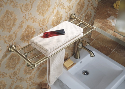 Полотенцедержатель с полкой, RG1108Q Rose, Бронза