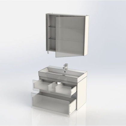 Мебель для ванной Aquanet Бруклин 85 белый Мебель для ванной Aquanet Бруклин 85 белый