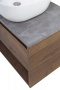 Тумба c раковиной подвесная с одним ящиком и одной открытой полкой BelBagno KRAFT 100 Rovere Tabacco, раковина белая