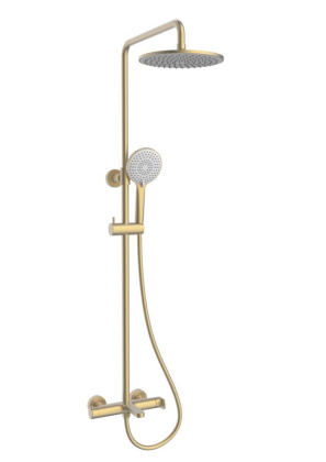 Душевая стойка Rondo VSFS-1R1BG с изливом, брашированное золото