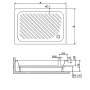 Акриловый поддон для душа RGW Acrylic B/CL-S-A 120x90 16180292-51-A Белый Акриловый поддон для душа RGW Acrylic B/CL-S-A 120x90 16180292-51-A Белый