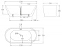 Акриловая ванна без перелива BELBAGNO BB61-1700-W0, 1700х750х600 Акриловая ванна без перелива BELBAGNO BB61-1700-W0, 1700х750х600