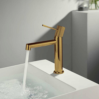 Смеситель для раковины Desire VBF-1D1BG однорычажный, брашированное золото Смеситель для раковины Desire VBF-1D1BG однорычажный, брашированное золото