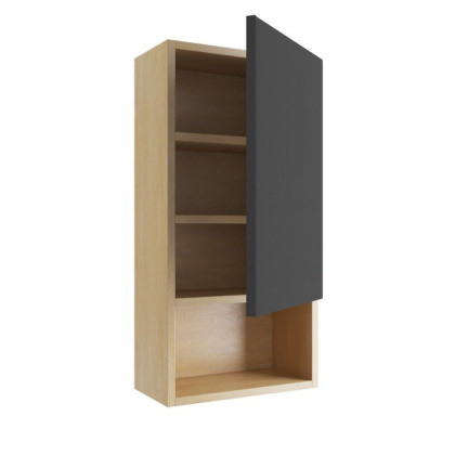Шкаф подвесной с дверцей EXCELLENT Tuto 40 см (черный/дуб) правый